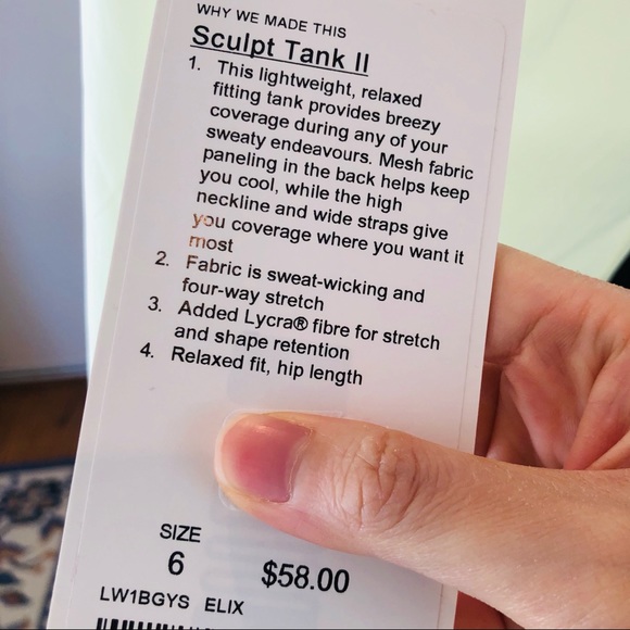 NWT Lululemon Tank - Picture 4 of 4